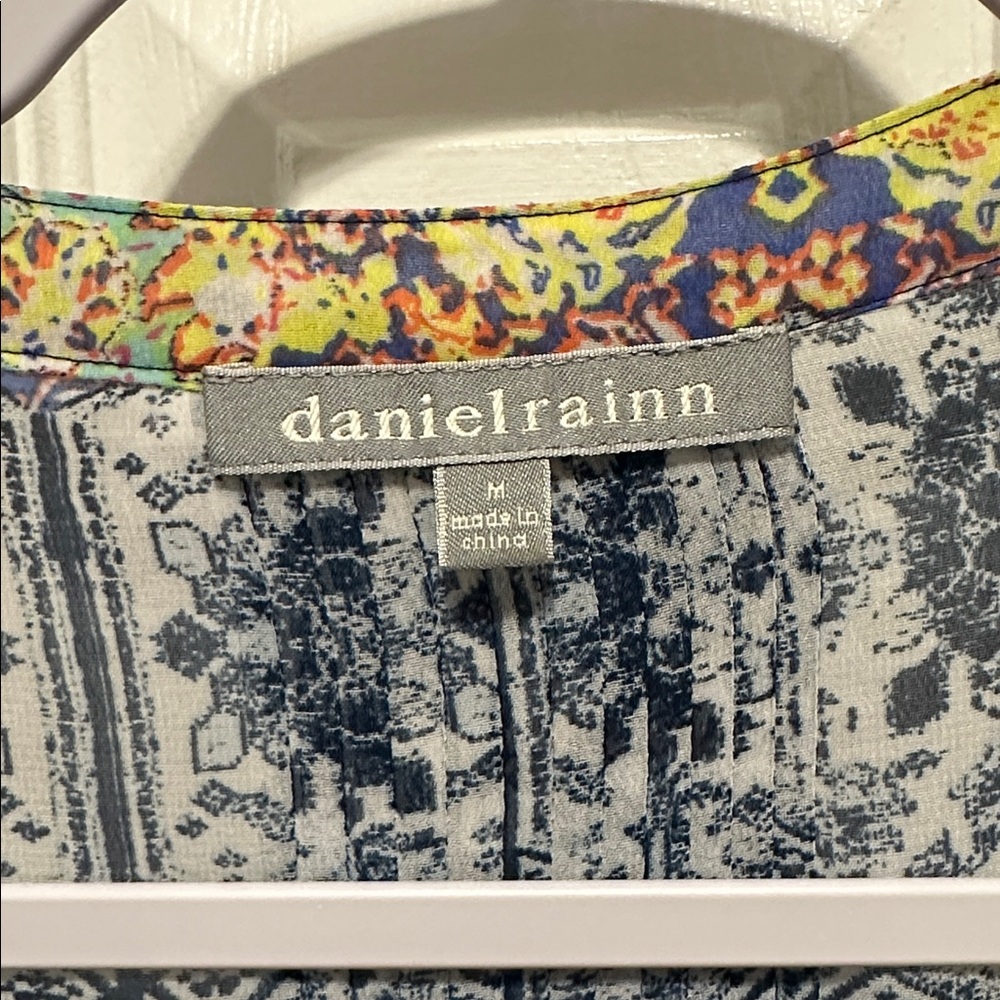 Daniel Rainn Multicolor Sheer Floral Tunic Blouse - Picture 3 of 3